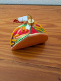 Taco Ornament from Verre -  Ornaments (Glass, Glitter Ornament, Novelty, Food-themed, Orange, Red, Green, Yellow)