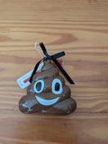 Poop Emoji Ornament from Ashland -  Ornaments (Plastic or Resin Ornament, Novelty, Whimsical, Brown, White, Black)
