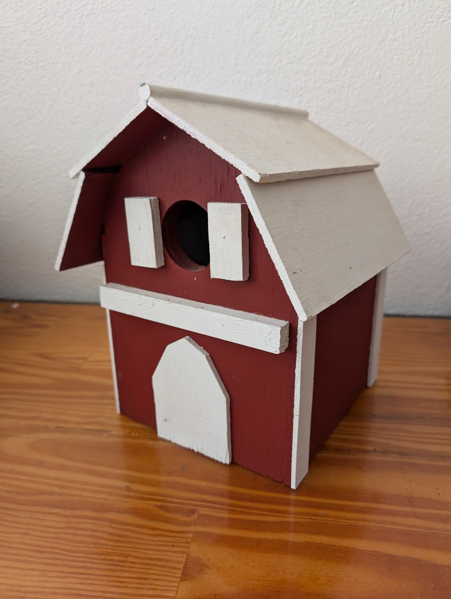 Red Barn Birdhouse from Unknown -  Garden Decor (Wood, Paint Birdhouse, Farmhouse, Country, Rustic, Red, White)