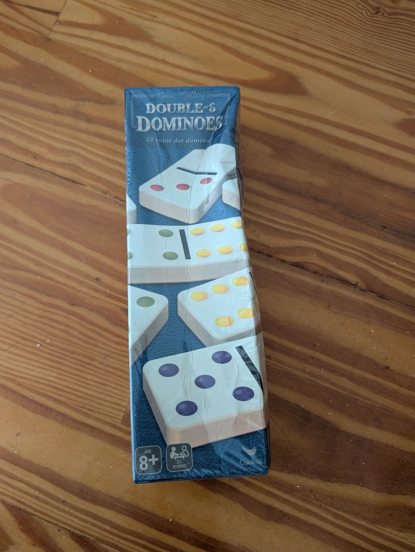 Double-6 Dominoes from Cardinal -  Toys & Games (Plastic or Resin Dominoes Set, Game Night, Blue, White, Multicolor)