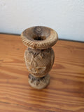 Carved Wooden Vase from Unknown -  Decorative Object (Wood Vase / Goblet, Bohemian, Rustic, Global, Natural Wood)