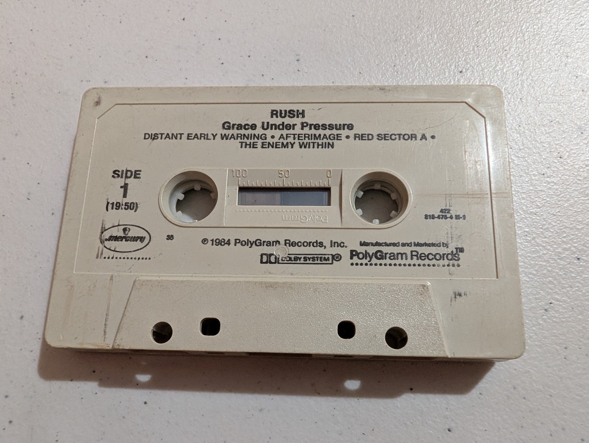 RUSH Grace Under Pressure  - CASSETTE only USA 1984