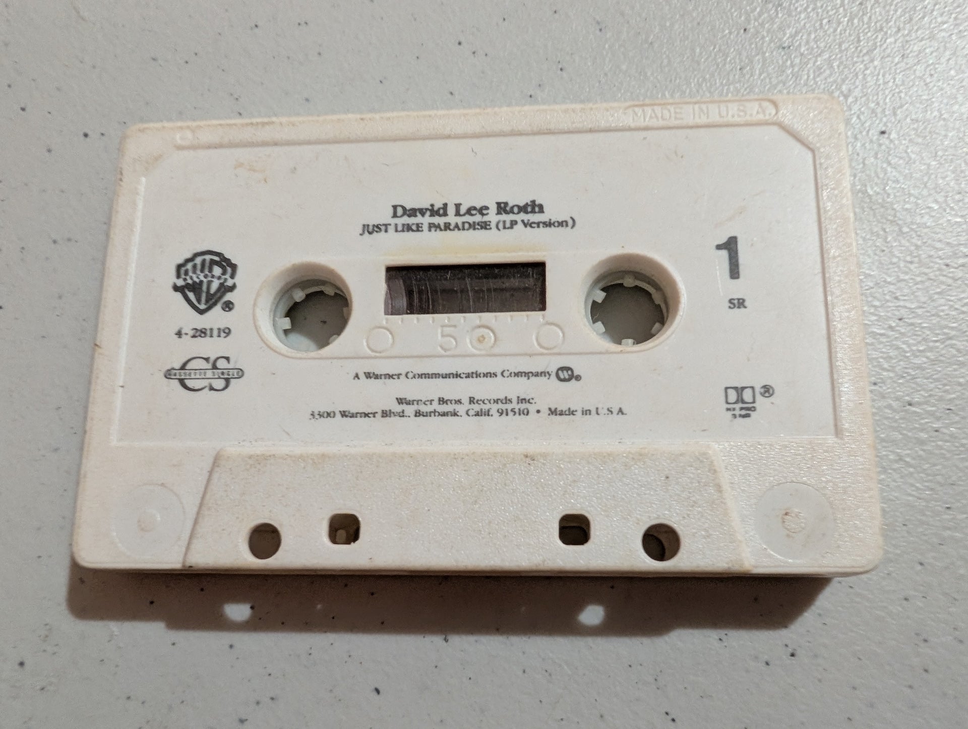 David Lee Roth Just Like Paradise - cassette only - Warner Bros. 4-28119