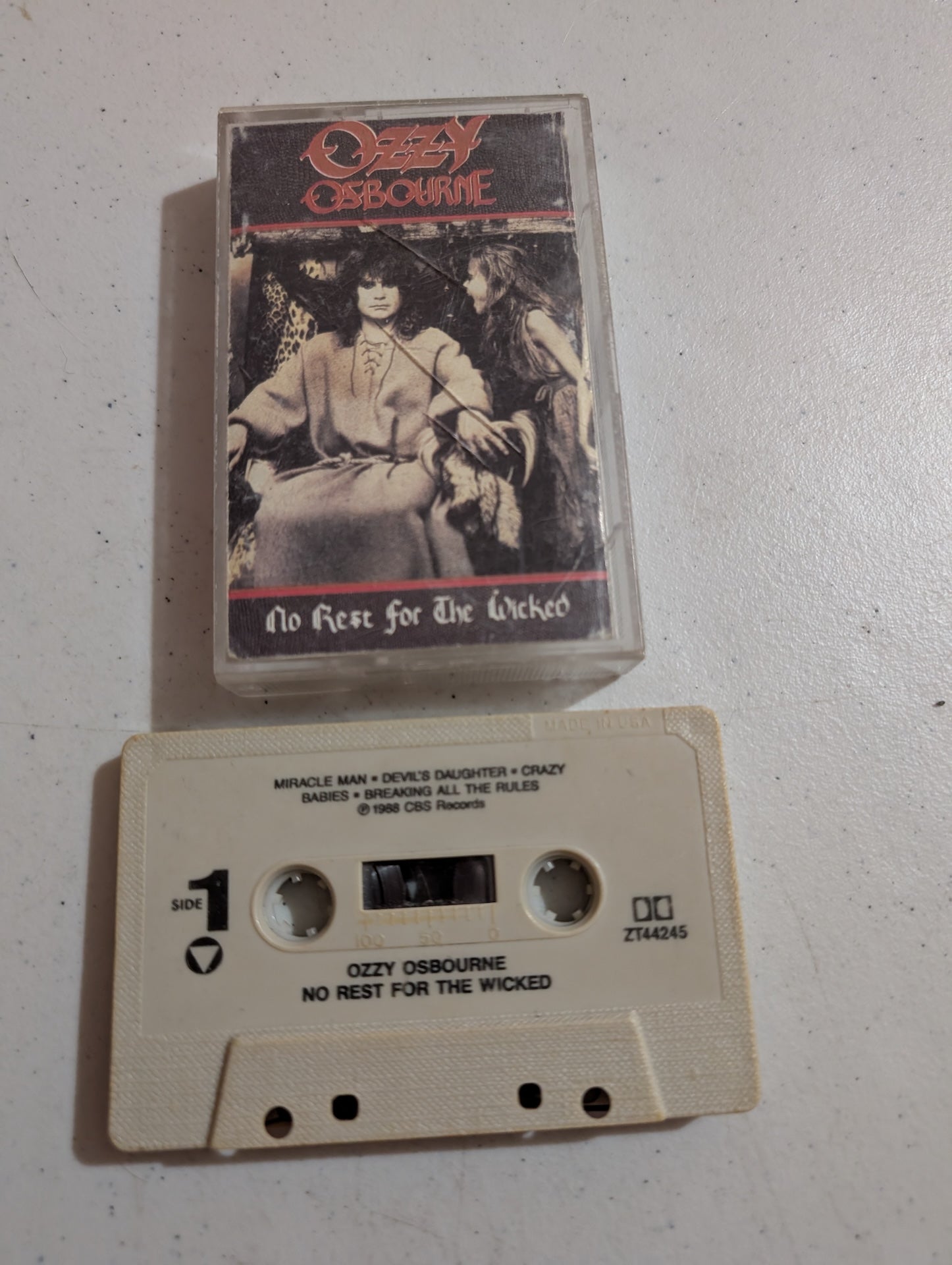 OZZY OSBOURNE - No Rest For The Wicked - 1988  Cassette - CBS #OZT 44245