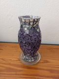 Purple Mosaic Vase from Unknown -  Home Decor (Glass, Grout Vase, Bohemian, Eclectic, Purple, Iridescent)