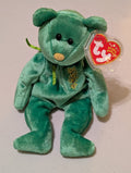 September the Bear - Ty Beanie Baby (Green, 2001, Plush Toy, Stuffed Animal, MWMT, Vintage, Retired)