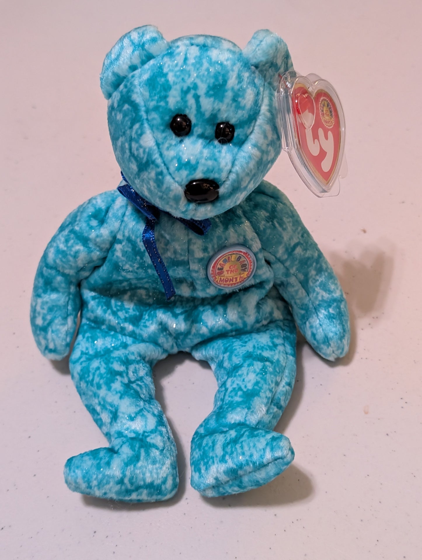 January the Bear - Ty Beanie Baby of the Month (Blue, White, 2002, Plush Toy, MWMT, Stuffed Animal, Vintage, Retired, Plushie)