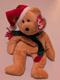 1997 Holiday Teddy the Bear - Ty Beanie Baby (Brown, Red, Green, 1997, Plush Toy, MWMT, Stuffed Animal, Vintage, Retired, Plushie)