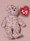 North the Bear - Ty Jingle Beanie (White, Silver, 2001, Plush, Toy, Stuffed Animal, MWMT, Vintage, Retired)