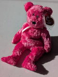 Celebration the Bear - Ty Beanie Baby (Pink, 2002, Plushie, Toy, Stuffed Animal, MWMT, Vintage, Retired)