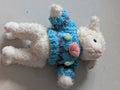 Easter Lamb in Sweater - Unbranded Plush Toy (White, Blue, 1990s, Lamb)