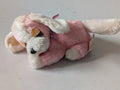 Vintage Pink & White Dog - Unbranded Plush Toy (Pink, White, 1980s, Dog)