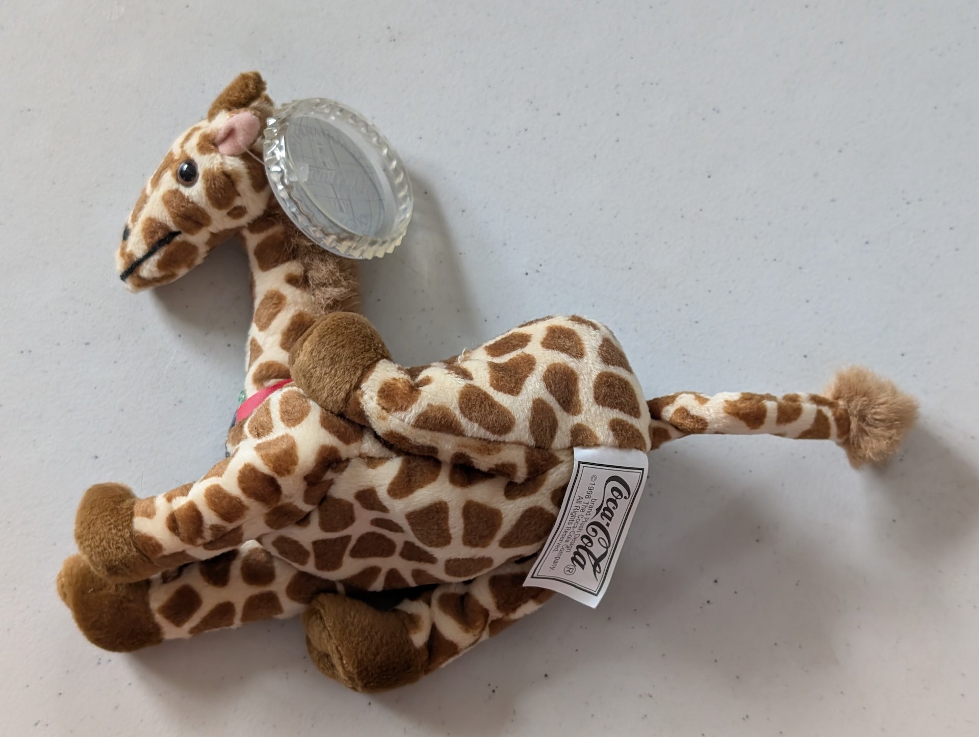 Riffraff the Giraffe Somalia (Coke, Coca-Cola, Cocoa Cola International, MWMT, Vintage, Retired, with Tag, VTG, Stuffed Animal, Plush, Toy, Bean Bag)