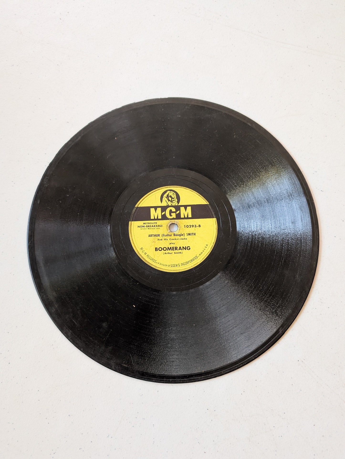 Arthur (Guitar Boogie) Smith and his Crackerjacks  Boomerang 78 RPM record