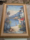 Mediterranean village in the style of Jan Bevort - print
