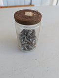 Glass Jar With Metal Lid And Screws Hardware Jar Vintage Style