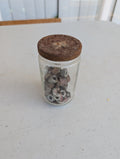 Glass Jar With Metal Lid And metal nuts Hardware Jar Vintage Style