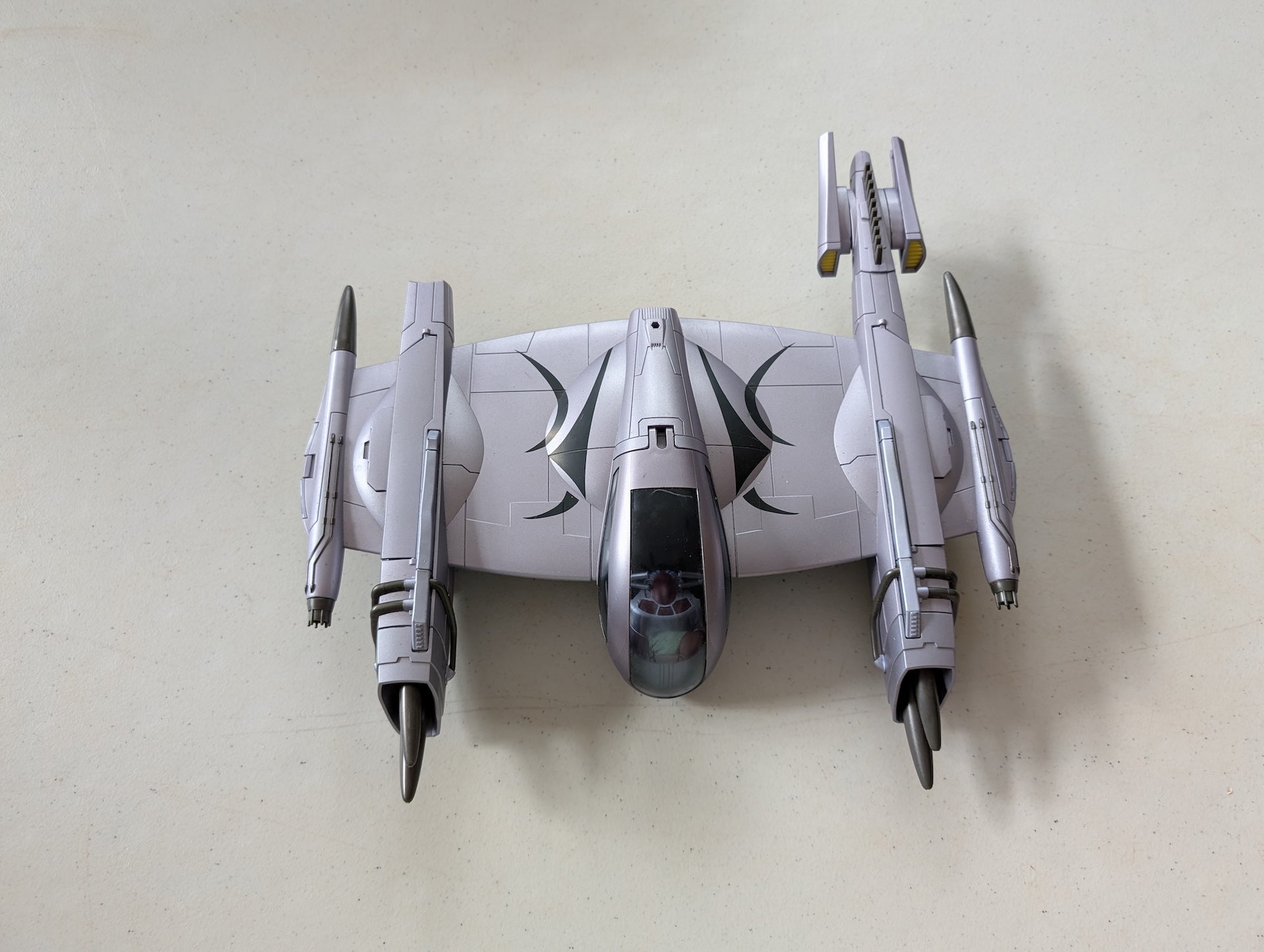 Magnaguard Fighter 2008 Clone Wars  Toy Spaceship Starfighter Vehicle Hasbro(Vintage, Missing parts/accessories, Collectable, Toy) Incomplete