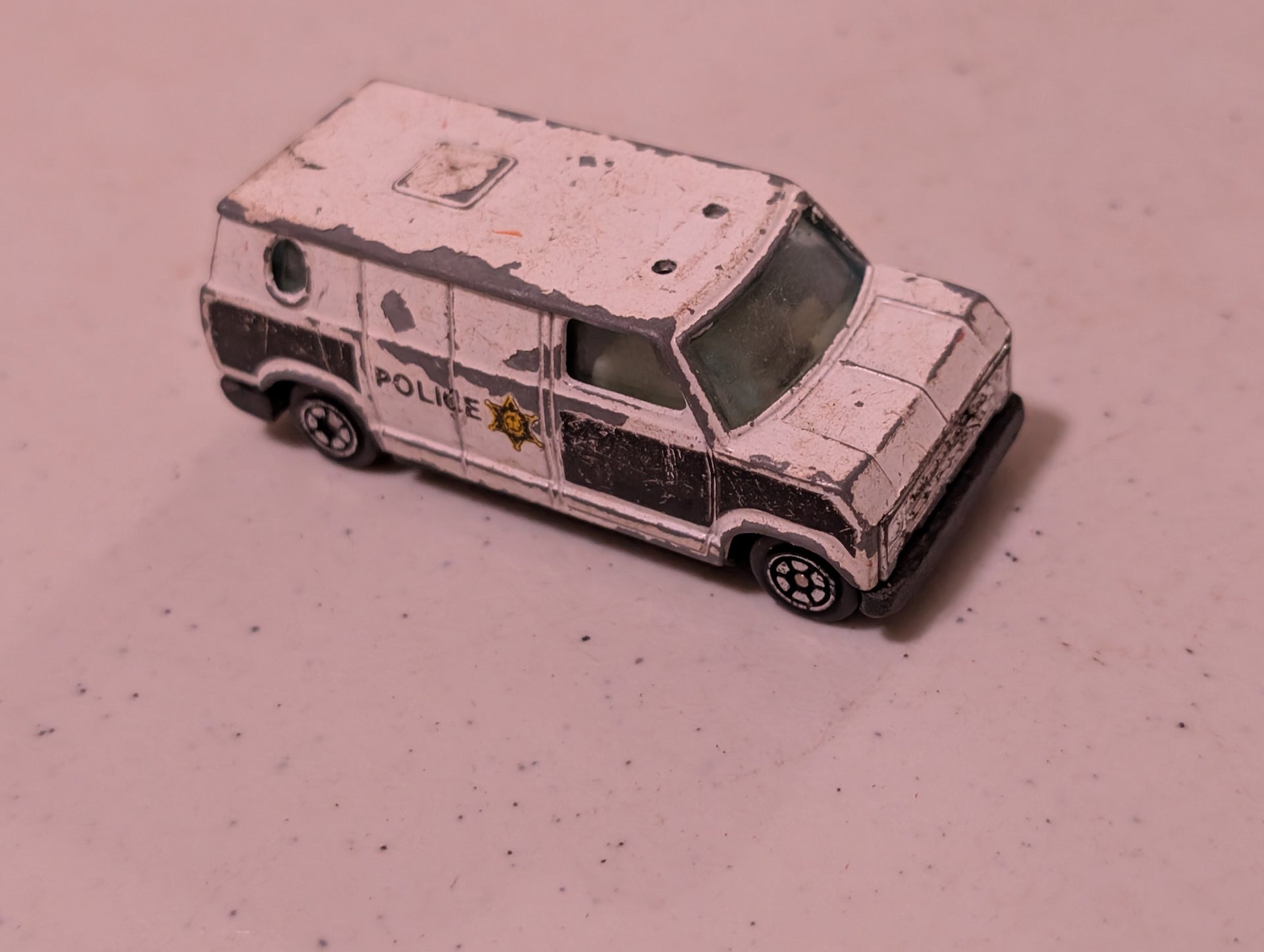 Police Ford E150 Econoline Van  2.75" Diecast Scale Model Vintage 1970s  (Vehicle, SciFi/Fantasy, Collectable, Vintage, Loose, Missing Parts/pieces, Incomplete)