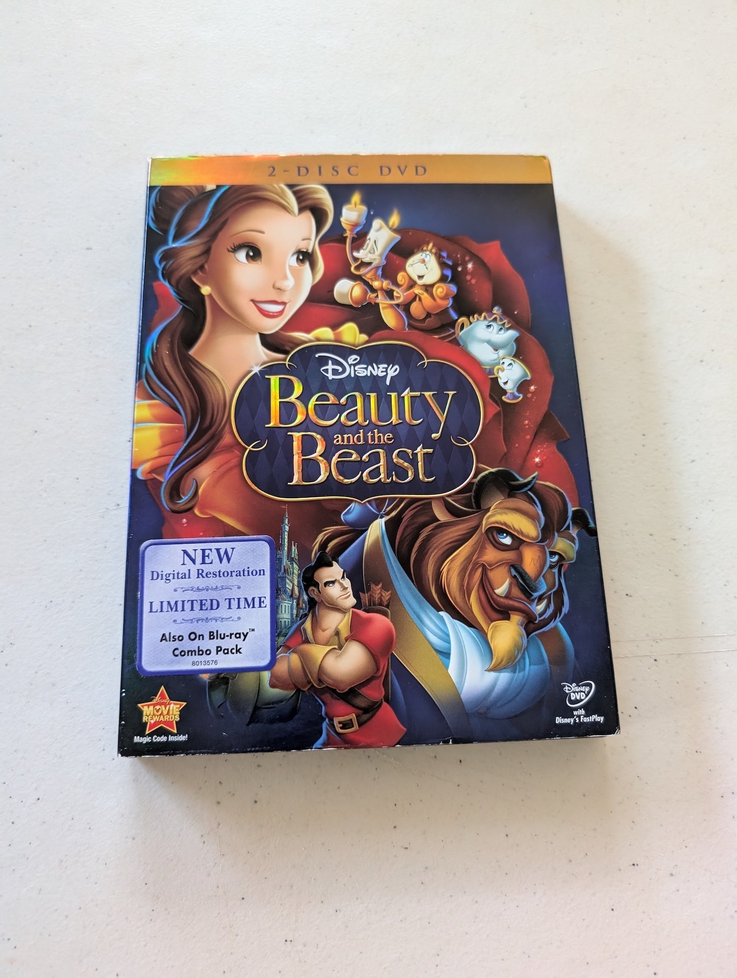 Beauty and the Beast (2010, 2-Disc DVD) Disney w/ Slipcover