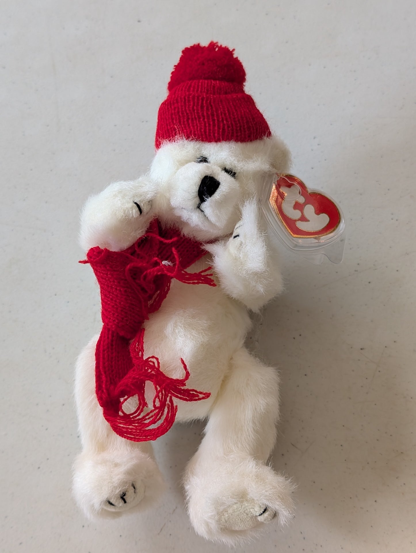 1997 Holiday Teddy - Ty Beanie Babies (White, Red, 1997, Plush Toy)
