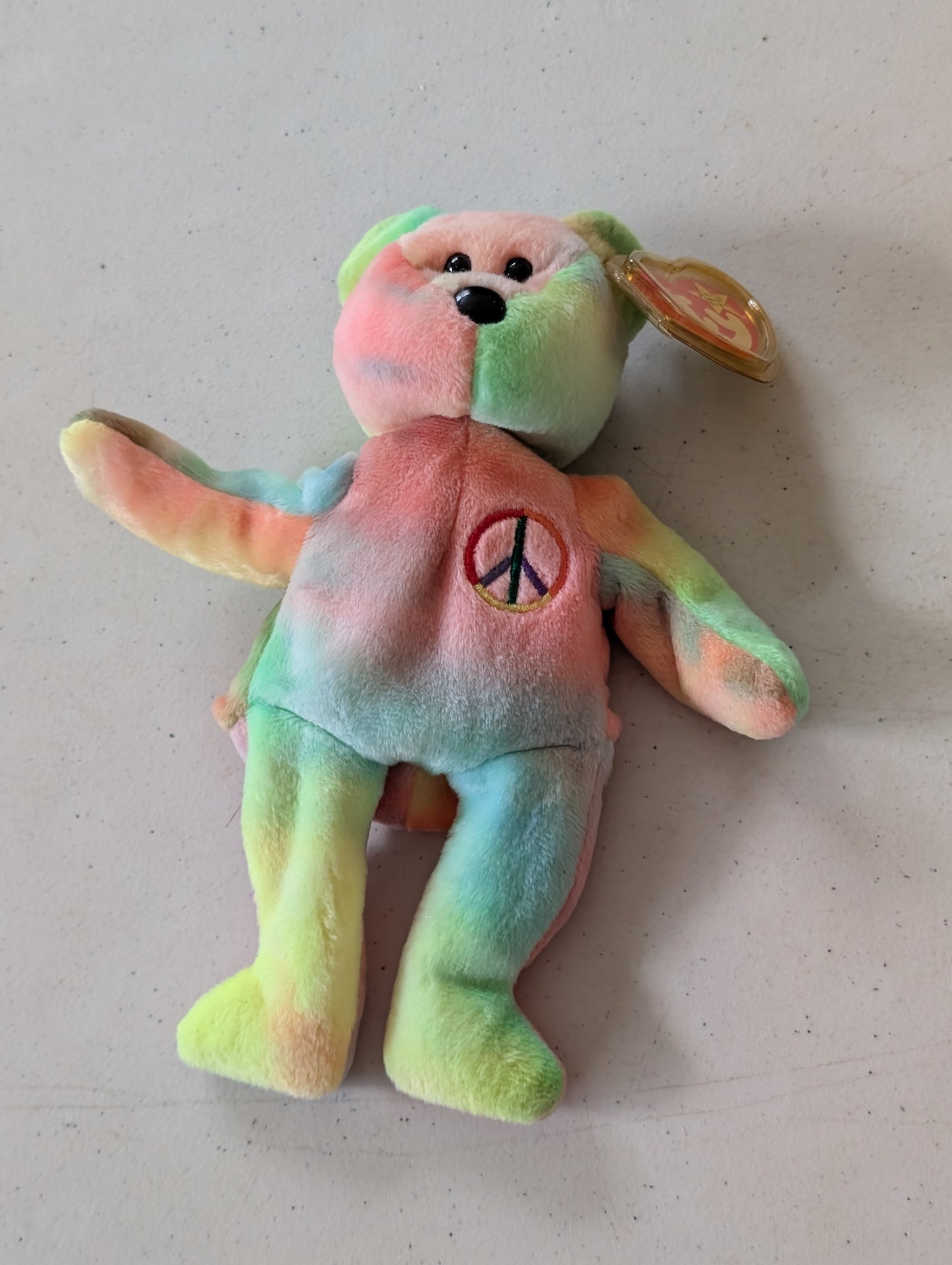 Peace - Ty Beanie Babies (Plush Toy Tie-Dye, 1996)