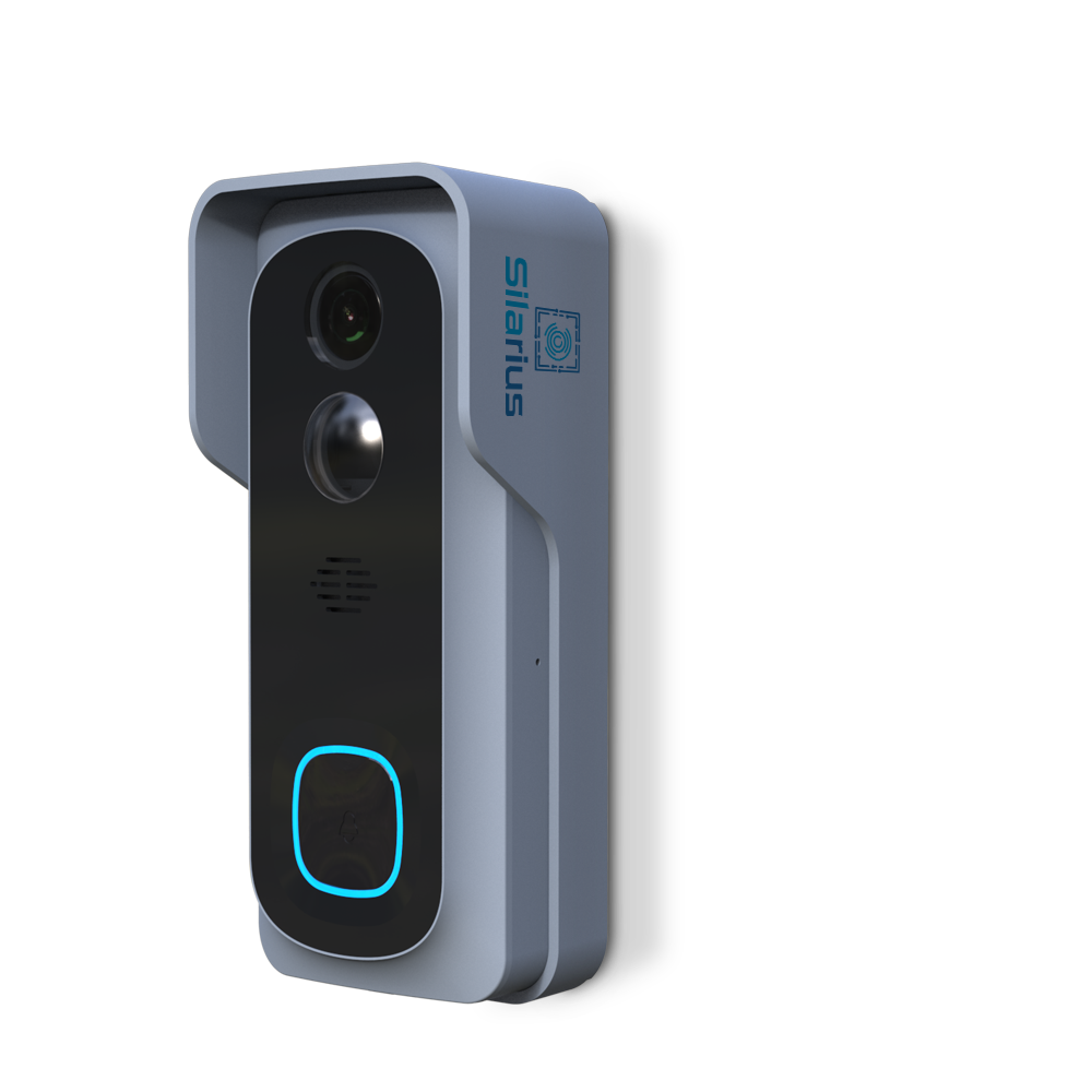 Silarius SIL-DOORBELL2MPBSDB 2MP, WiFi Battery Powered Smart Doorbell Camera + Chime (Outdoor IP65), Cloudedge app , includes 32GB MicroSD card