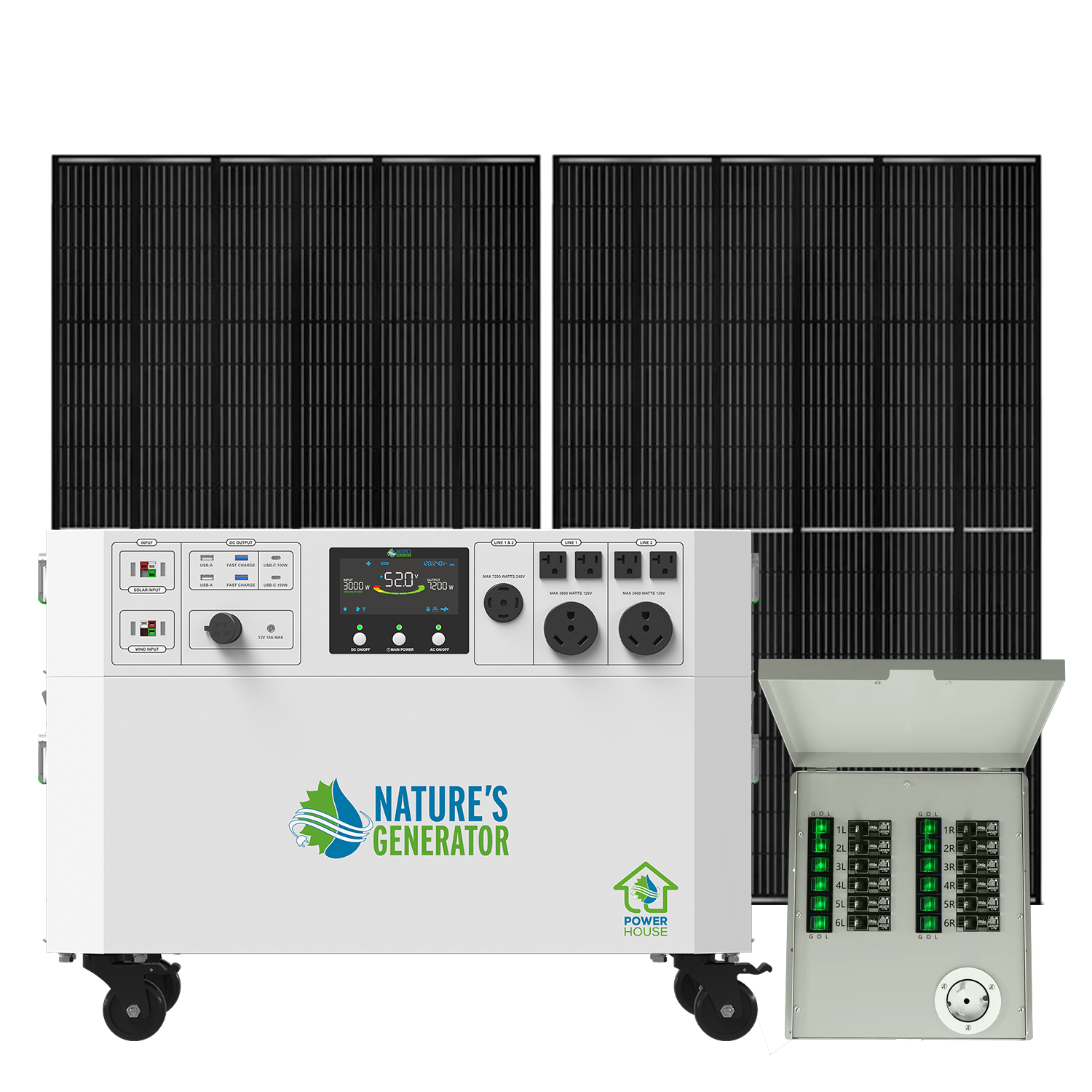 Powerhouse V2 Solar Generator and Transfer Switch