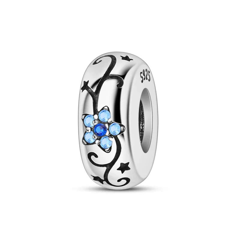 100% 925 Sterling Silver Rainbow Zircon Butterfly Dragon Silicone Stopper Charms - Colorful Beads for DIY Bracelets, Customizable Jewelry for All Occasions