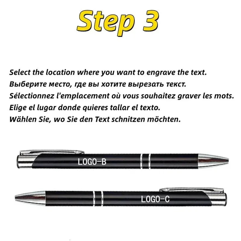 100pcs/lot Hot Sell Metal Ballpoint Pen Support Custom Logo Advertising Wholesale Personalized Pen Advertising Promotional Gift