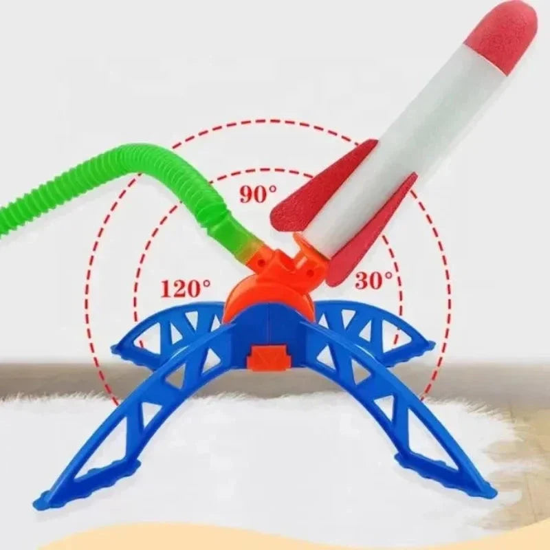 Kids Outdoor Rocket Launcher – Air-Powered Foot Pump Soaring Toy