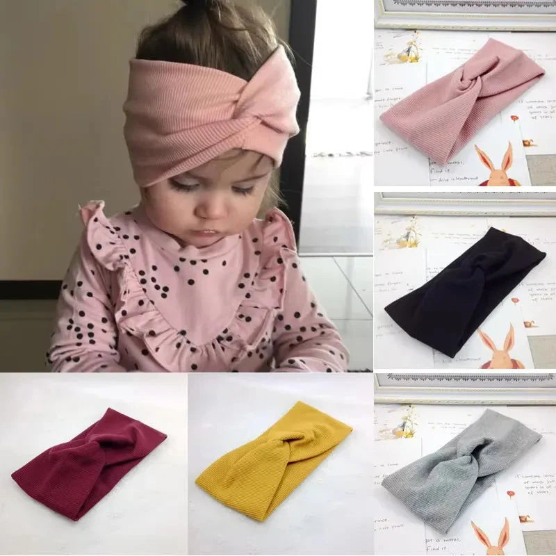 Large Baby Headband for Girls Soft Twisted Knotted Hair Turban