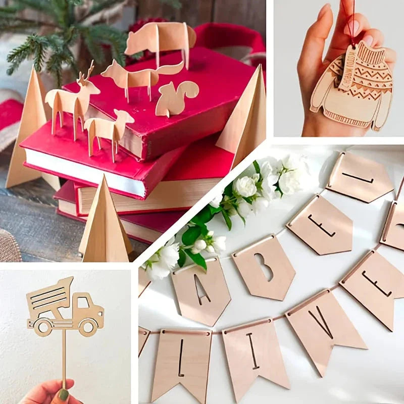 Unfinished Wood Sheets for Crafts - 6x4in/15x10cm (4/8/15 Pcs) | DIY Arts & Projects