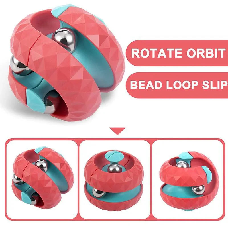 Orbit Ball Fidget Toy – Spinning Cube Stress Relief Puzzle for Kids & Adults