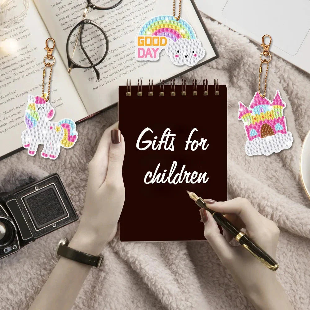 Children's Unicorn Diamond Painting Kit - DIY Keychain Sticker Art for Girls