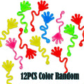 12PCS Glitter Sticky Hands Toys – Stretchy Sensory Party Favors