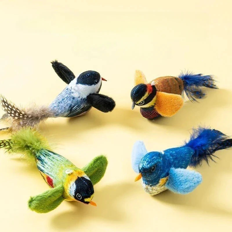 Interactive Bird Toy for Cats – Realistic Sounding Catnip Teaser Toy for Indoor Play & Exercise