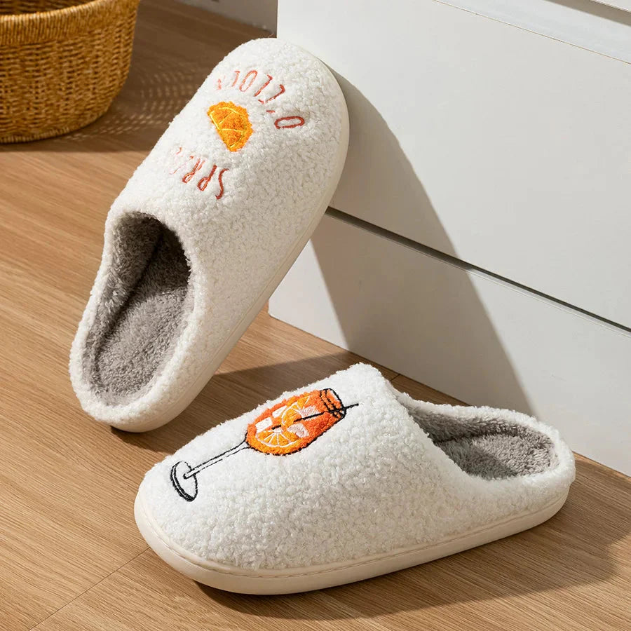 Aperol Spritz Women's Slippers Spritz O'Clock | Cozy Comfy Fluffy Slippers Party Bridal Shower Girl Mom Daughter Gift