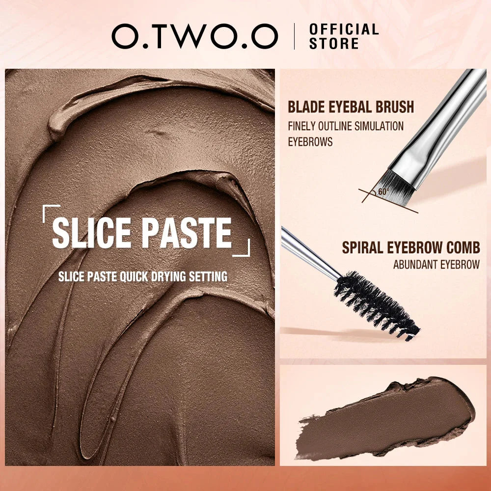 Waterproof Eyebrow Pomade Brow Gel 2-in-1 Long-Lasting Tint