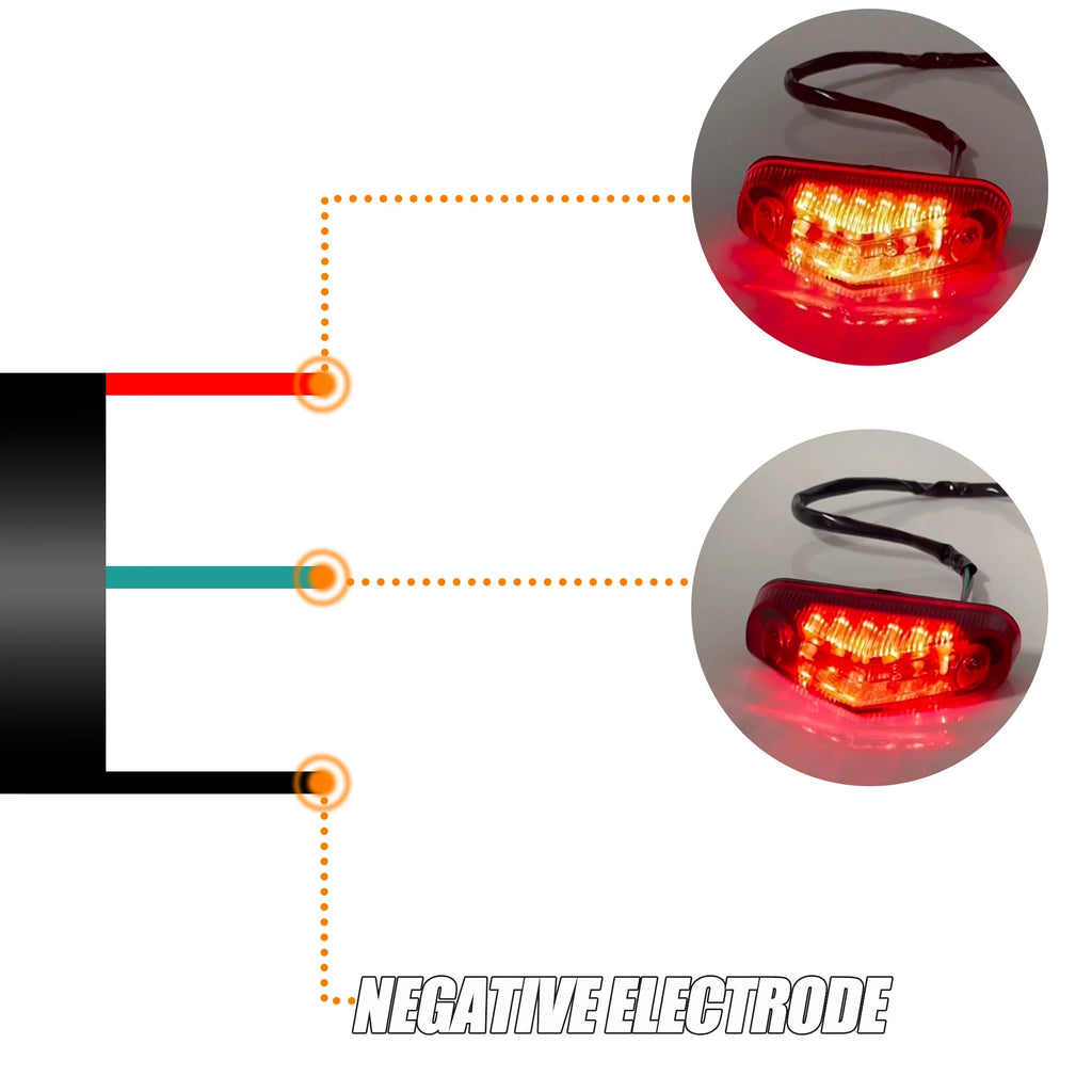 Universal 12V Motorcycle Tail Light License Plate Lamp Brake Stop Lights For Scooters Mopeds Motocross Dirt Bike Accessories