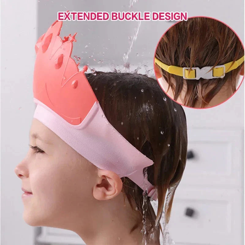 Adjustable Kids Shampoo Cap – Baby Bath Visor with Ear Protection