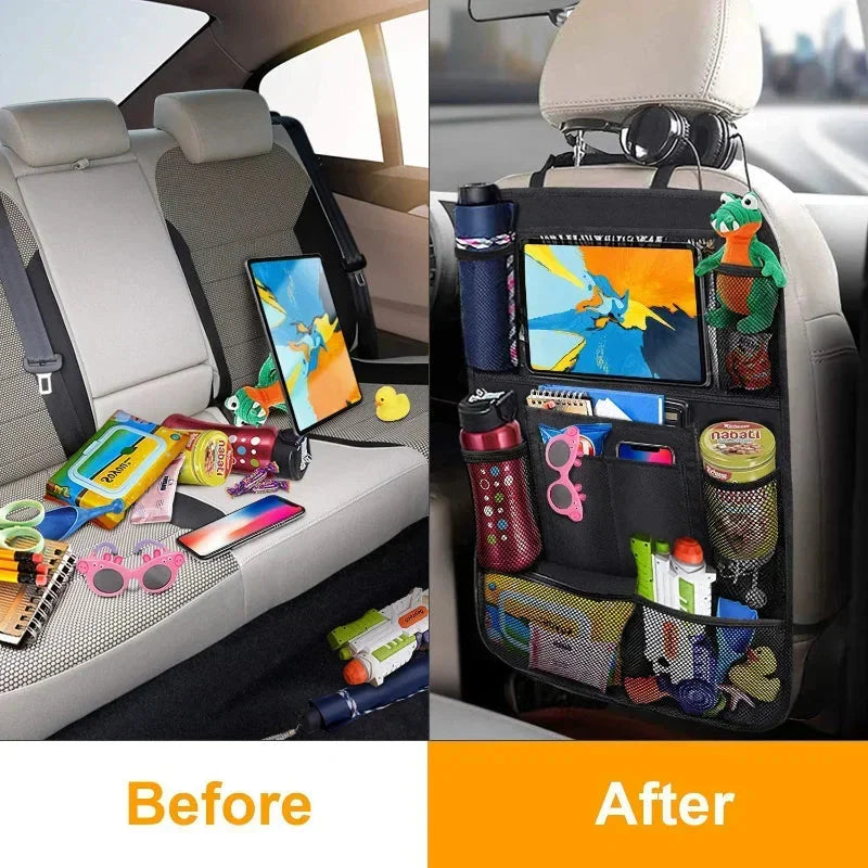 Car Seat Organizer with Tablet Holder – Backseat Storage Bag