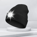 LED Beanie with The Light Unisex USB Rechargeable Headlamp Winter Knitted Cap Gifts For Men Dad Father USB Rechargeable Caps