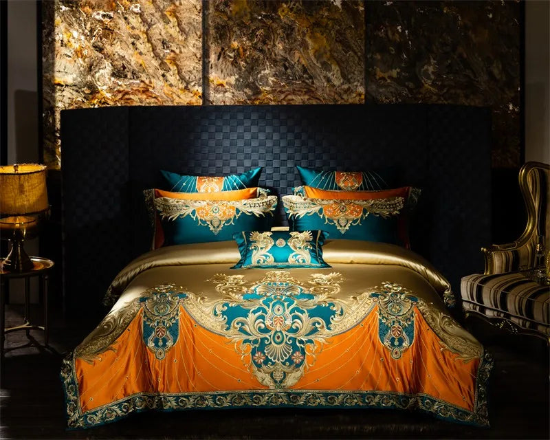 Royal Luxury Comforter Bedding Embroidery Duvet Cover Set 4/6/10Pcs