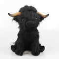 Highland Cow Plush Toy - Adorable Realistic Stuffed Animal with Long Fluffy Hair, Soft Cuddly Gift for Kids, Children & Collecto