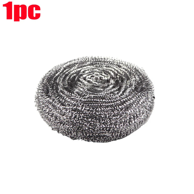30/1pcs Steel Wire Dishwashing Cleaning Ball Kitchen Pot Pans Dishes Oil Rust Remover Brushes