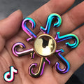 Metal Rainbow Fidget Spinner – Colorful EDC Hand Spinner Toy for Kids & Adults | Anti-Anxiety Stress Relief Finger Spinner Gift