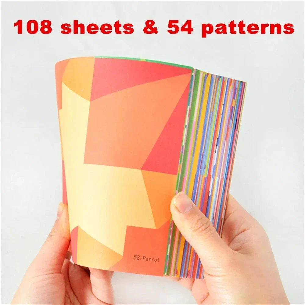 Cartoon Animal Origami & Paper Cutting Book - Educational Craft Toy for Kids