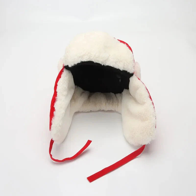 Bomber Hat Female Winter For Men Women Thick Warm Fur Velvet Cold Cap Male Snow Russian Ear Flap