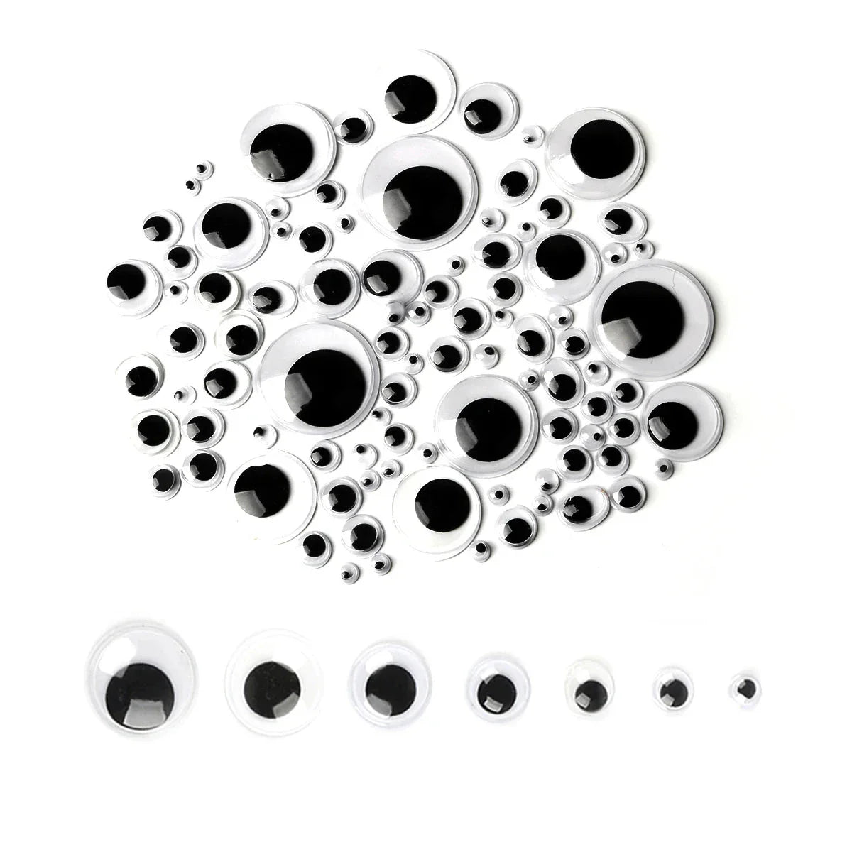 Self-Adhesive Googly Wiggle Eyes - 100/200/550pcs for DIY Crafts & Handmade Toys